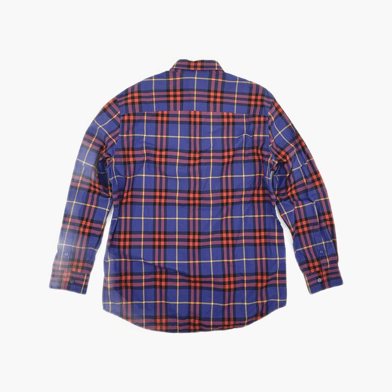 Burberry Burberry Purple Check Long Sleeve Shirt 0079 Size US L / EU 52-54 / 3 - 4 Thumbnail