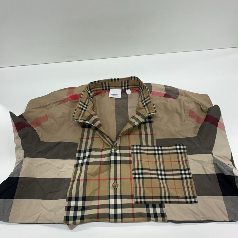 Burberry Burberry Beige Check Long Sleeve Shirt 0079 Size US L / EU 52-54 / 3 - 8 Thumbnail