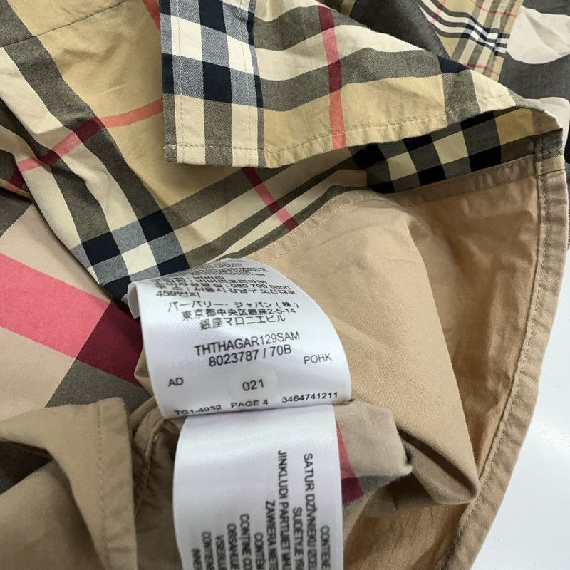 Burberry Burberry Beige Check Long Sleeve Shirt 0079 Size US L / EU 52-54 / 3 - 9 Thumbnail