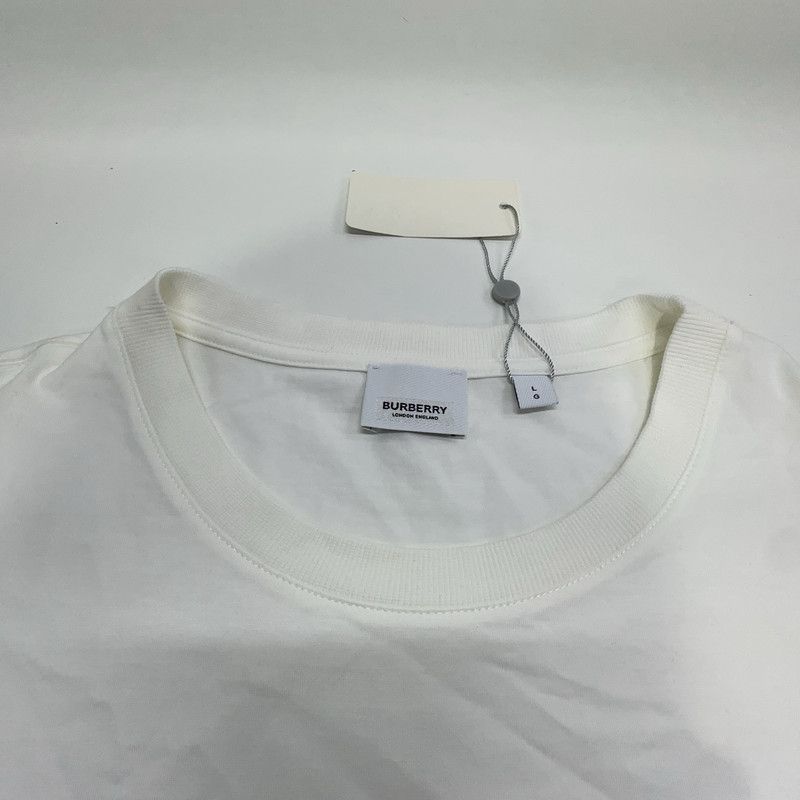 Burberry Burberry Men's SS22 White Cotton T-Shirt 0079 Size US L / EU 52-54 / 3 - 3 Thumbnail