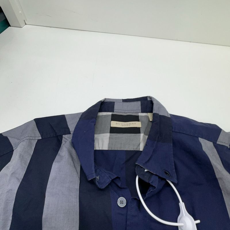 Burberry Burberry Blue Check Short Sleeve Shirt 0079 Size US M / EU 48-50 / 2 - 6 Thumbnail