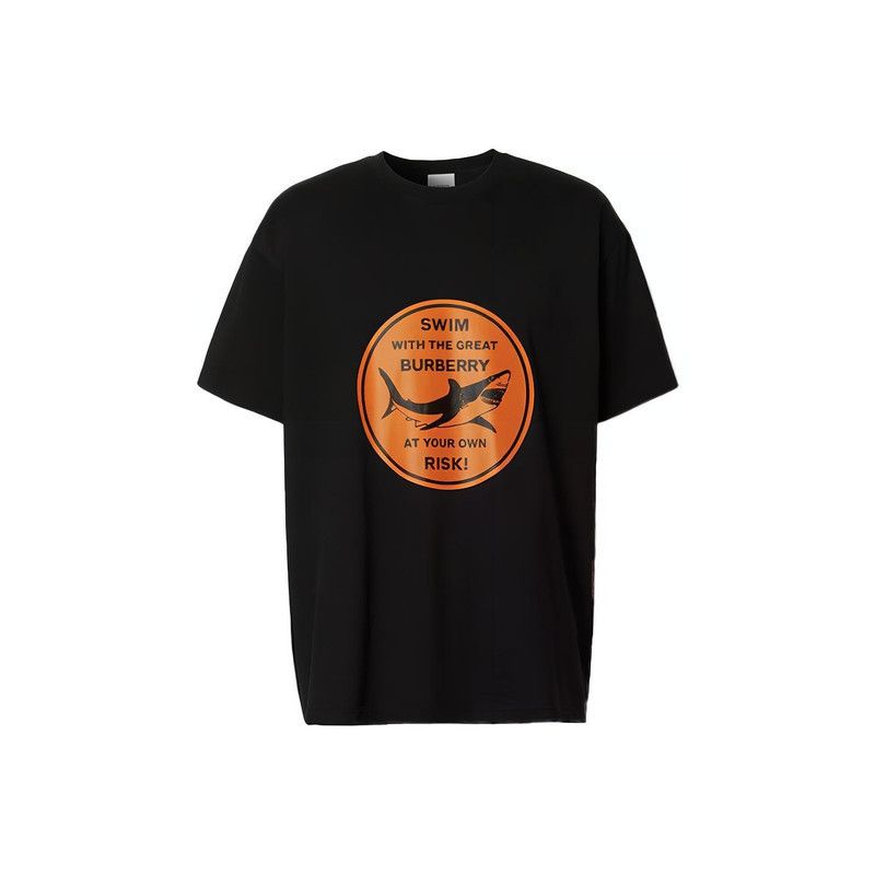Burberry Burberry Shark Print Cotton Loose T-shirt 0079 Size US M / EU 48-50 / 2 - 12 Thumbnail