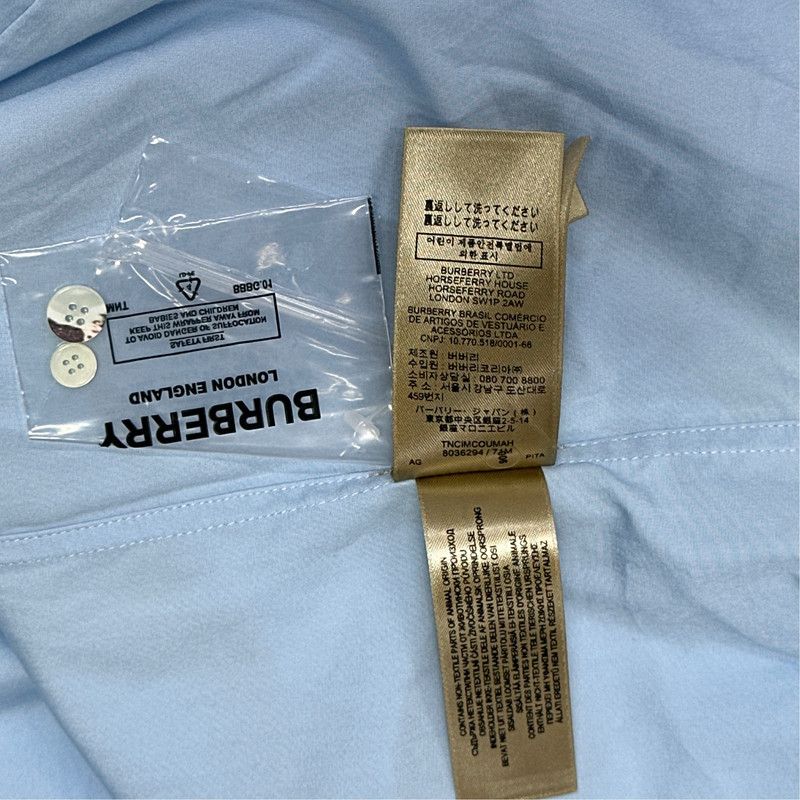 Burberry Burberry Logo Print Long Sleeve Casual Shirt 0079 Size US XL / EU 56 / 4 - 4 Thumbnail