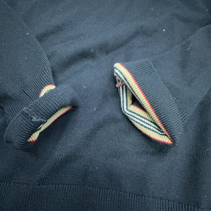 Burberry Burberry Men's Wool Knit Sweater with Stripes 0079 Size US XL / EU 56 / 4 - 4 Thumbnail