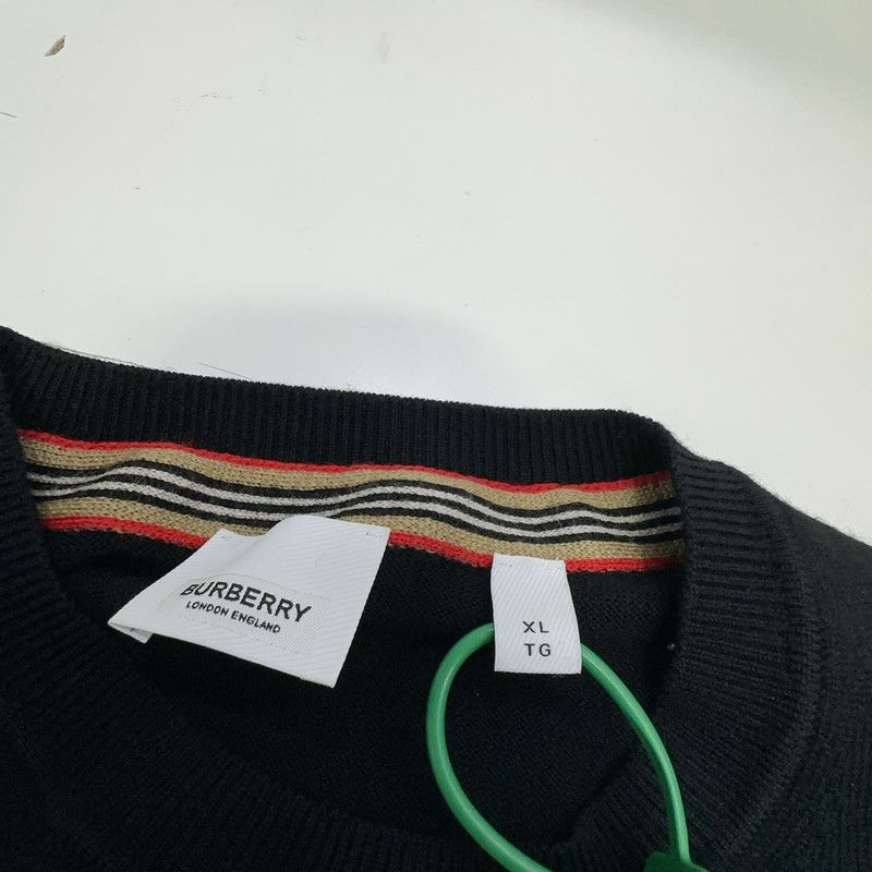 Burberry Burberry Men's Wool Knit Sweater with Stripes 0079 Size US XL / EU 56 / 4 - 2 Thumbnail