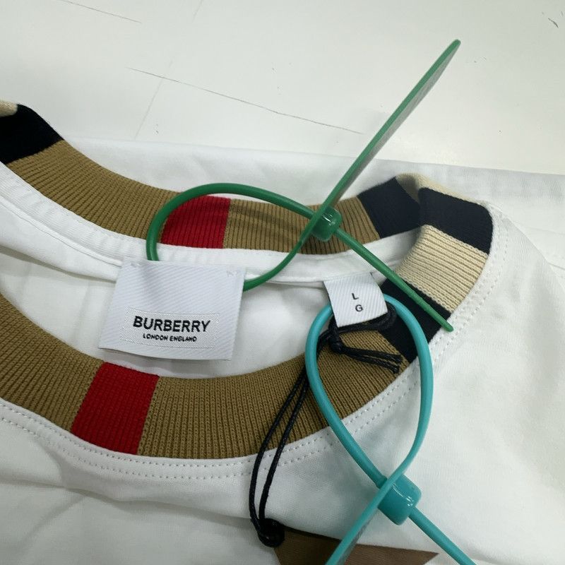 Burberry Burberry White Logo Short Sleeve T-Shirt 0079 Size US L / EU 52-54 / 3 - 2 Thumbnail