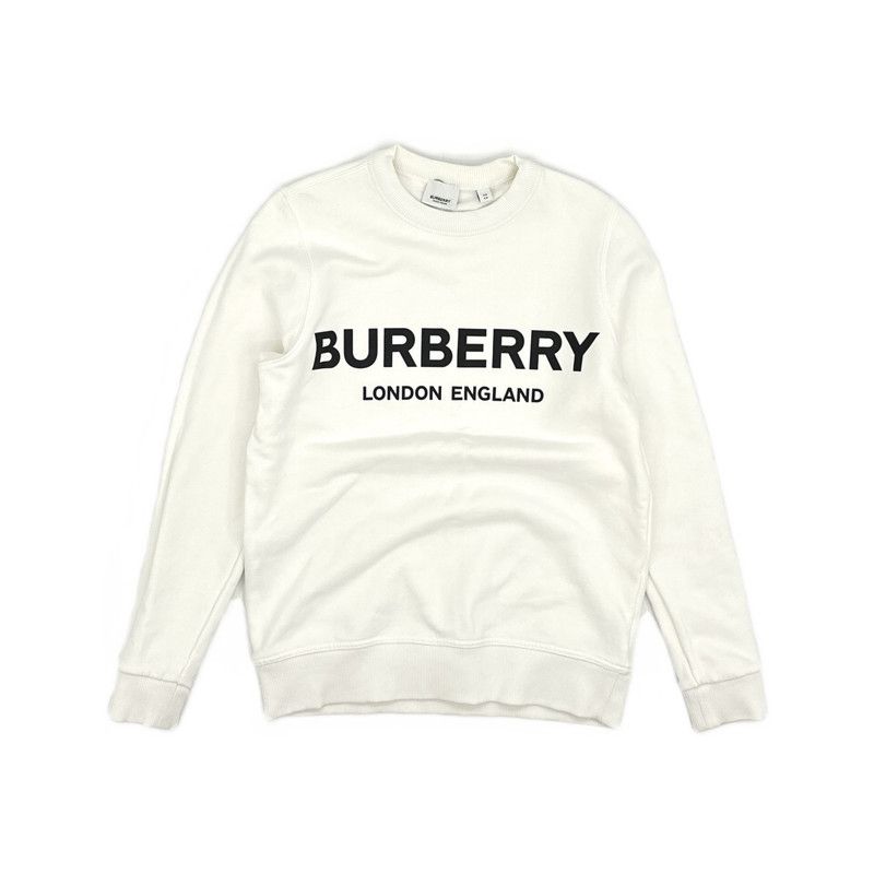 Burberry Burberry Logo Print White Long Sleeve Sweatshirt 0079 Size US XS / EU 42 / 0 - 8 Thumbnail