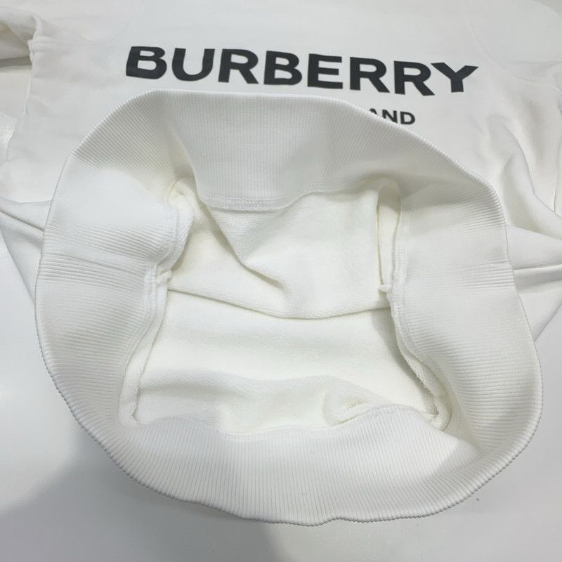 Burberry Burberry Logo Print White Long Sleeve Sweatshirt 0079 Size US XS / EU 42 / 0 - 3 Thumbnail