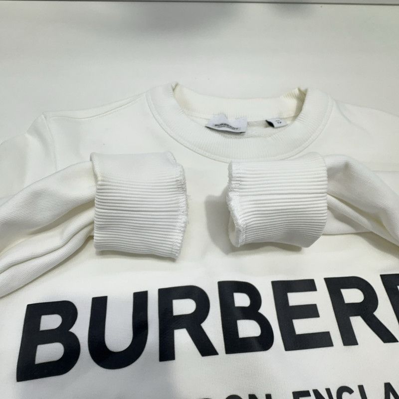 Burberry Burberry Logo Print White Long Sleeve Sweatshirt 0079 Size US XS / EU 42 / 0 - 7 Thumbnail