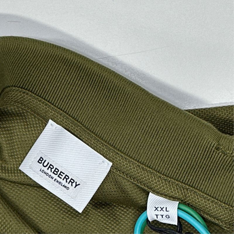 Burberry Burberry Military Green Short Sleeve Polo Shirt 0079 Size US XXL / EU 58 / 5 - 8 Thumbnail