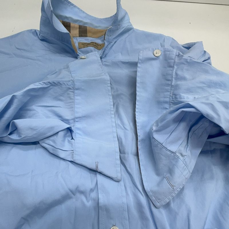 Burberry Burberry Blue Logo Print Long Sleeve Shirt 0079 Size US M / EU 48-50 / 2 - 9 Thumbnail