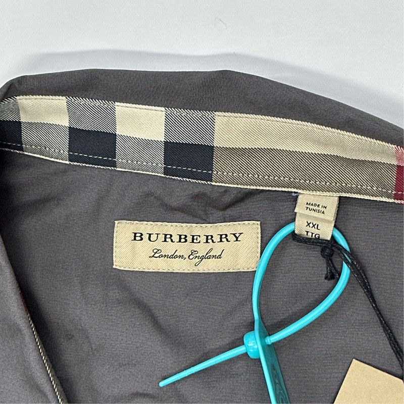 Burberry Burberry SS23 Logo Embroidered Long Sleeve Shirt 0079 Size US XXL / EU 58 / 5 - 2 Thumbnail