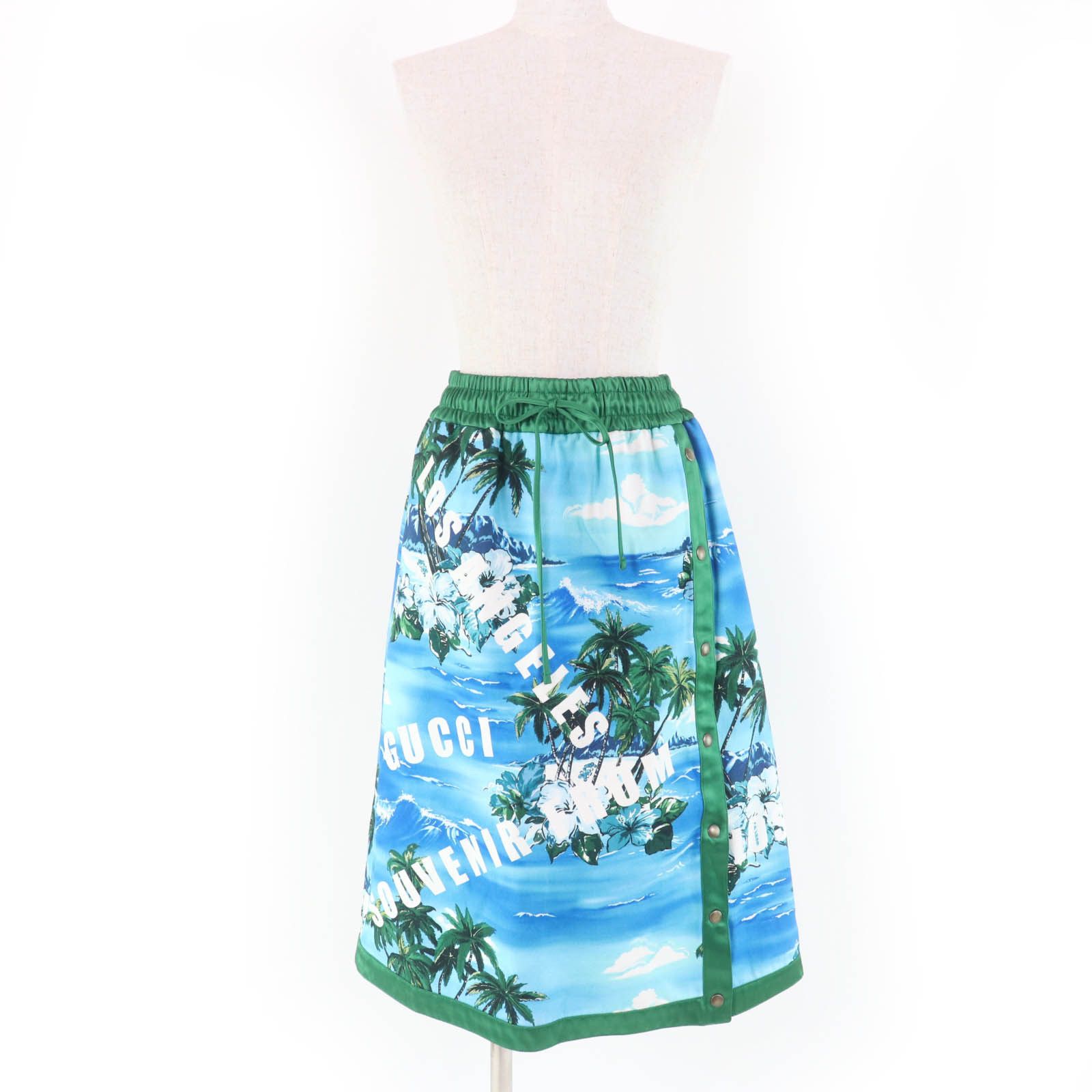 Gucci Gucci Gucci Los Angeles Palm Tree Print Cotton Skirt Cotton Skirts 693162 DUTY FREE for USA Size ONE SIZE - 2 Thumbnail