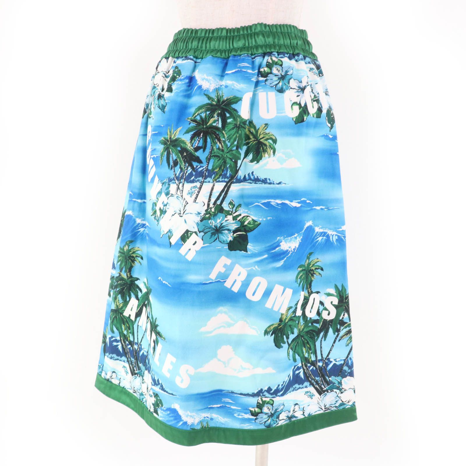 Gucci Gucci Gucci Los Angeles Palm Tree Print Cotton Skirt Cotton Skirts 693162 DUTY FREE for USA Size ONE SIZE - 4 Thumbnail