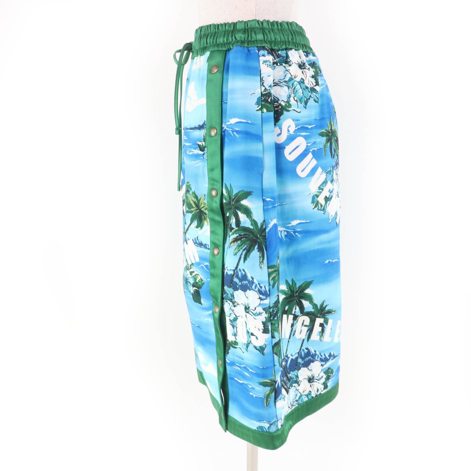 Gucci Gucci Gucci Los Angeles Palm Tree Print Cotton Skirt Cotton Skirts 693162 DUTY FREE for USA Size ONE SIZE - 3 Thumbnail