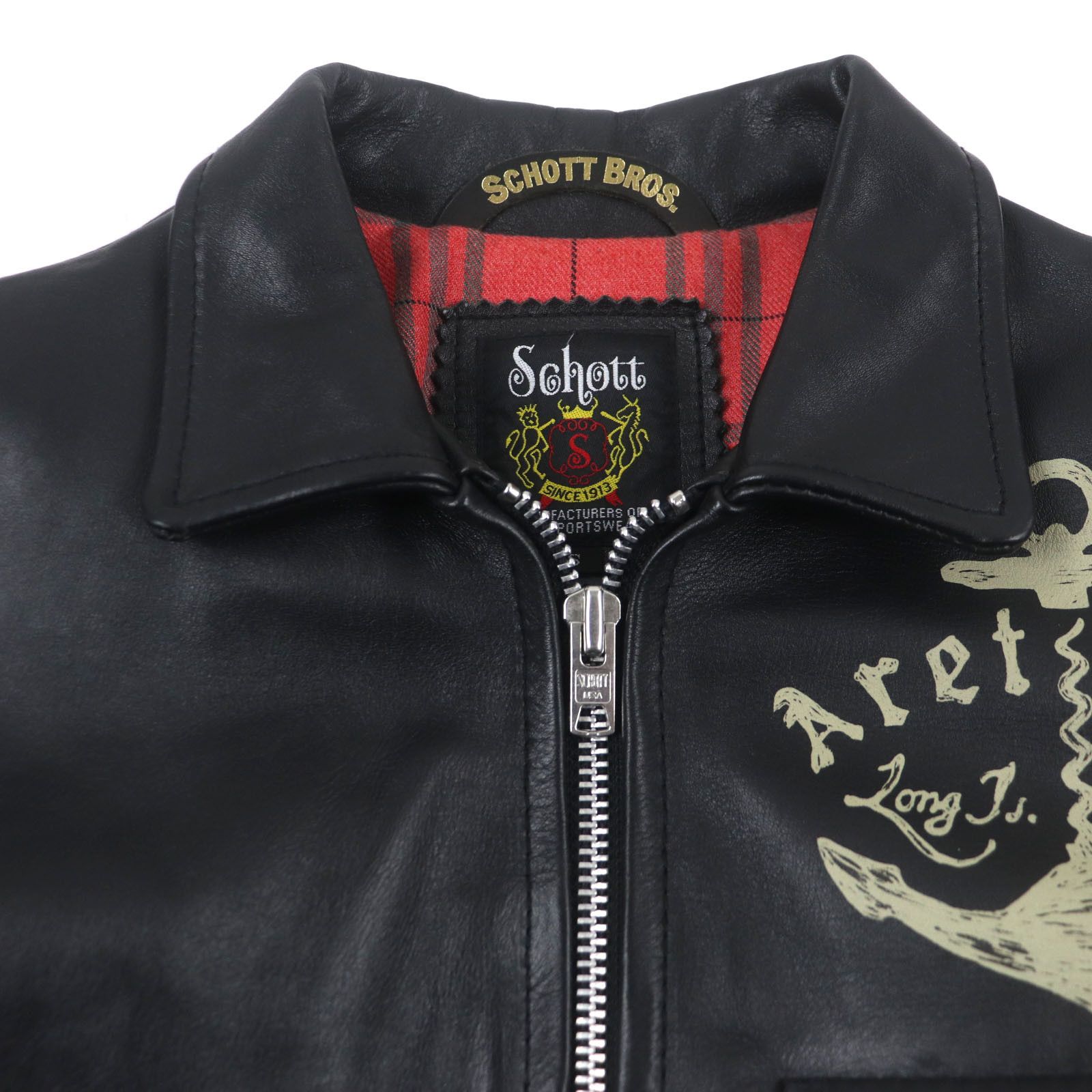 Other Other Schott LONG ISLAND Cowhide Jacket Leather Outerwear DUTY FREE for USA Size ONE SIZE - 2 Thumbnail