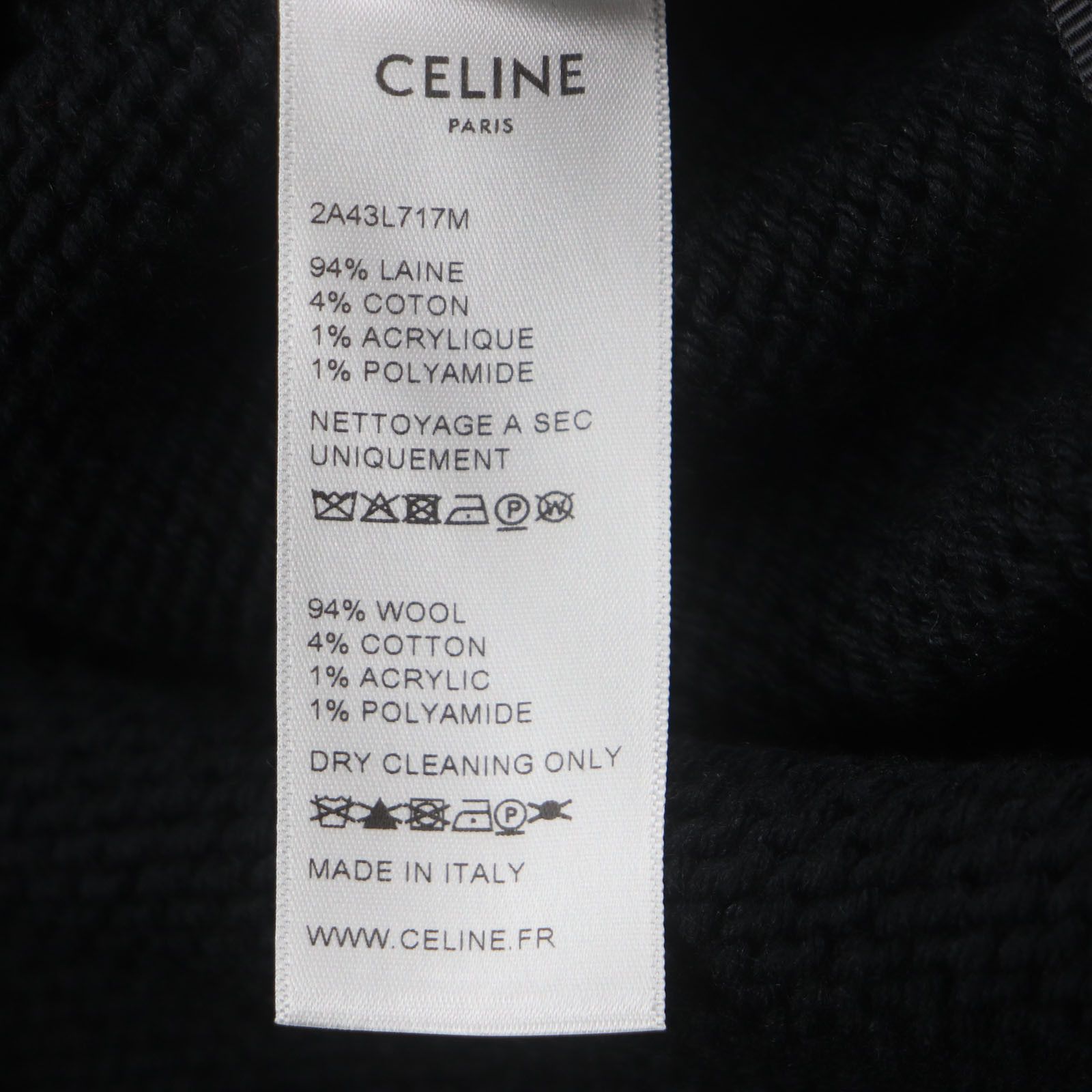 Celine Celine Celine Pierrot Boxy Crew Neck Knit Wool Knitwear Others Tops 2A43L717M Size ONE SIZE - 7 Thumbnail
