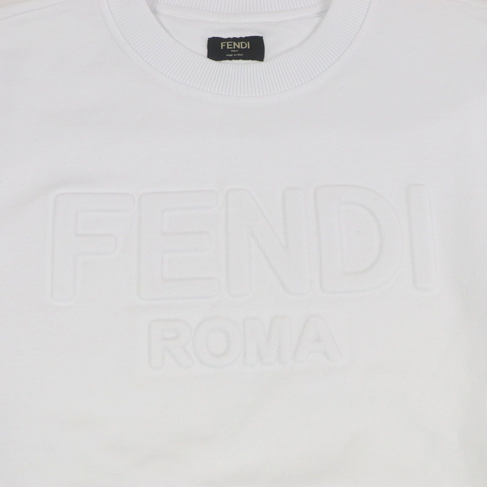 Fendi Fendi Fendi Logo embossed Cotton Sweatshirt Cotton Sweatshirts & Hoodies FY1079 DUTY FREE for USA Size ONE SIZE - 4 Thumbnail