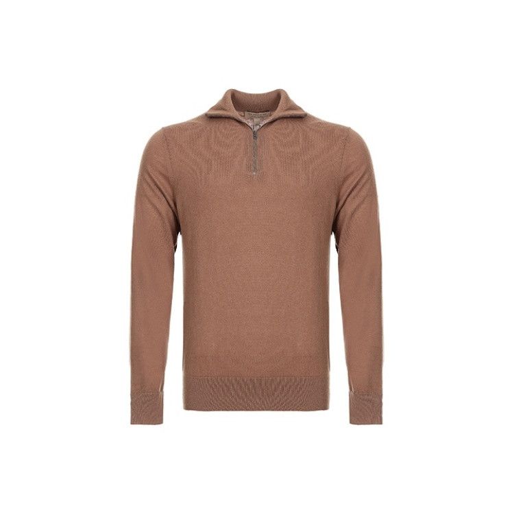 Burberry Burberry Camel Half-Zip Knit Sweater for Men 0079 Size US XXL / EU 58 / 5 - 5 Thumbnail