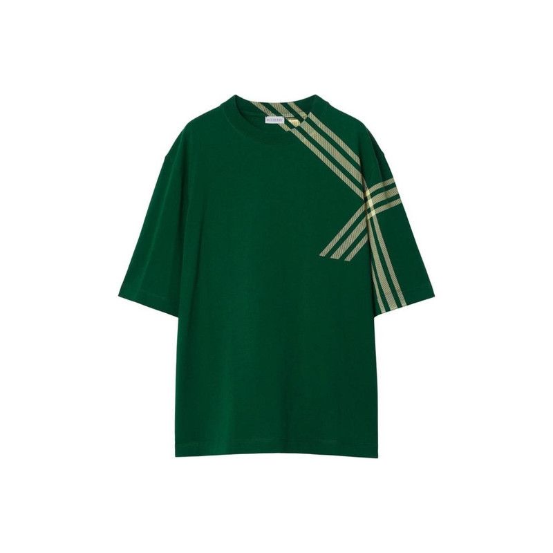 Burberry Burberry Green Plaid Print Short Sleeve T-Shirt 0079 Size US L / EU 52-54 / 3 - 2 Thumbnail