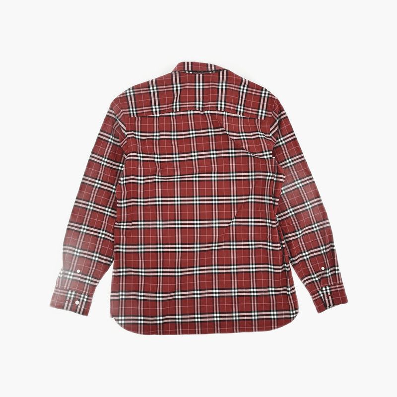 Burberry Burberry Red Plaid Button-Up Long Sleeve Shirt 0079 Size US L / EU 52-54 / 3 - 4 Thumbnail