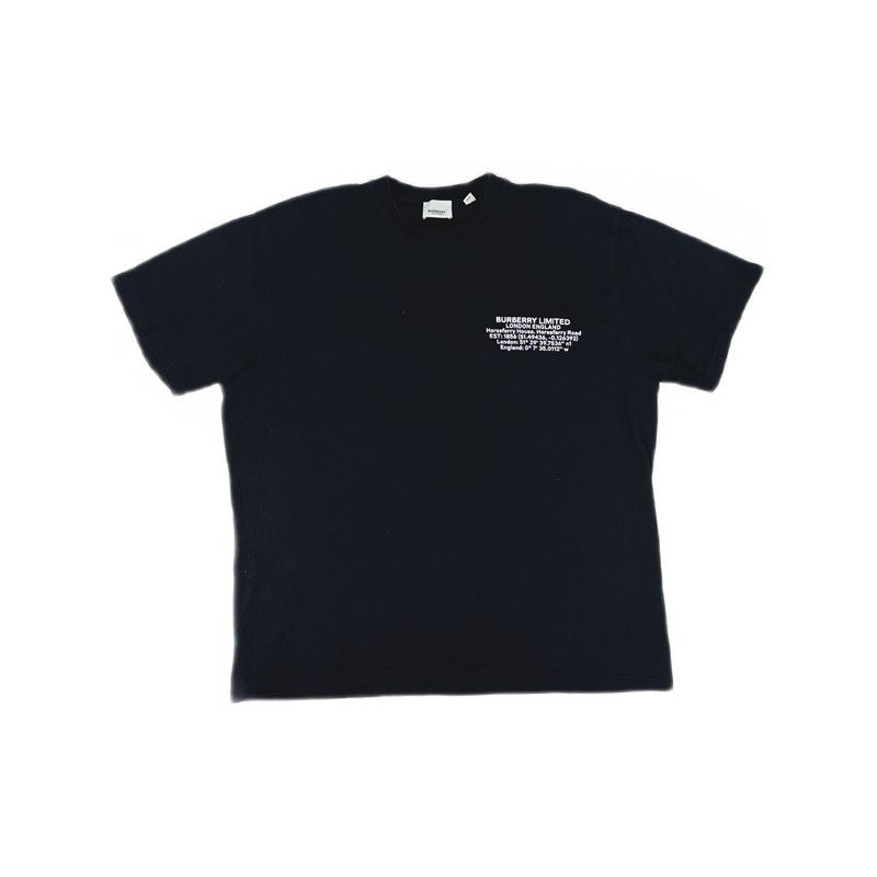 Burberry Burberry Black Cotton Loose Fit T-Shirt 0079 Size US M / EU 48-50 / 2 - 7 Thumbnail