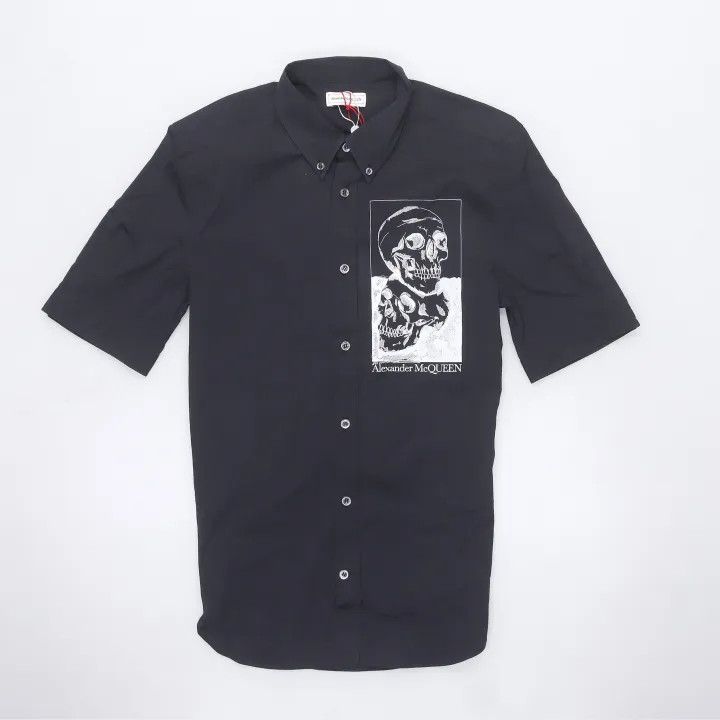 Alexander McQueen Alexander McQueen Skull Print Short Sleeve Shirt 0079 Size US M / EU 48-50 / 2 - 2 Thumbnail