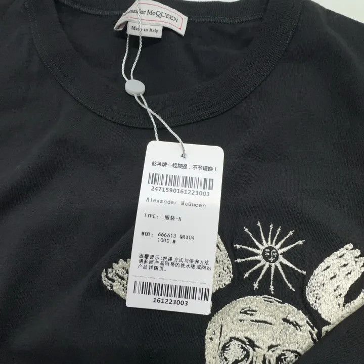Alexander McQueen Alexander McQueen Skull Embroidered Short Sleeve T-Shirt 0079 Size US M / EU 48-50 / 2 - 7 Thumbnail