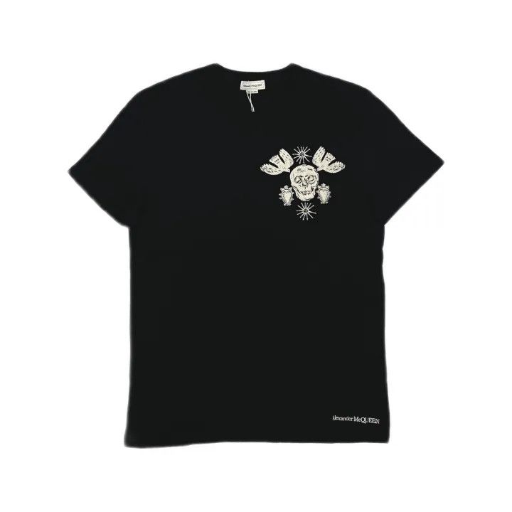 Alexander McQueen Alexander McQueen Skull Embroidered Short Sleeve T-Shirt 0079 Size US M / EU 48-50 / 2 - 2 Thumbnail