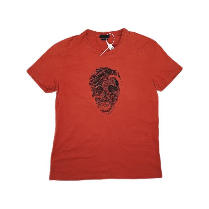 Alexander McQueen Alexander McQueen Skull Print Cotton T-Shirt 0079 Size US XL / EU 56 / 4 - 2 Thumbnail