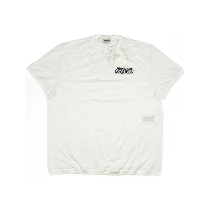 Alexander McQueen Alexander McQueen SS22 White Logo Print T-Shirt 0079 Size US XL / EU 56 / 4 - 2 Thumbnail