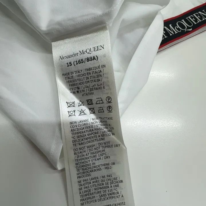 Alexander McQueen Alexander McQueen White Logo Short Sleeve Shirt 0079 Size US M / EU 48-50 / 2 - 5 Thumbnail