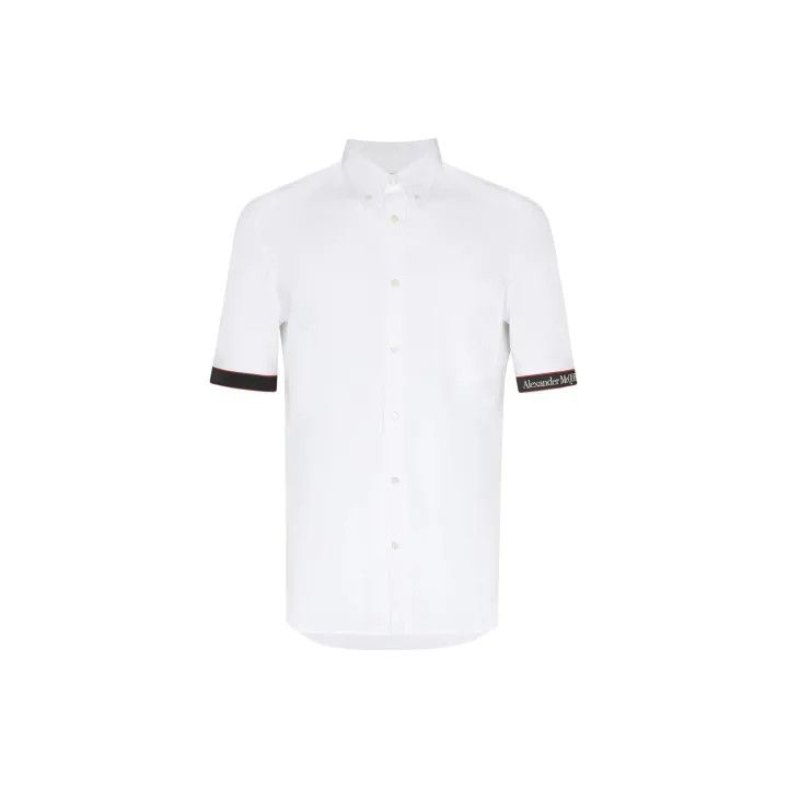 Alexander McQueen Alexander McQueen White Logo Short Sleeve Shirt 0079 Size US M / EU 48-50 / 2 - 2 Thumbnail