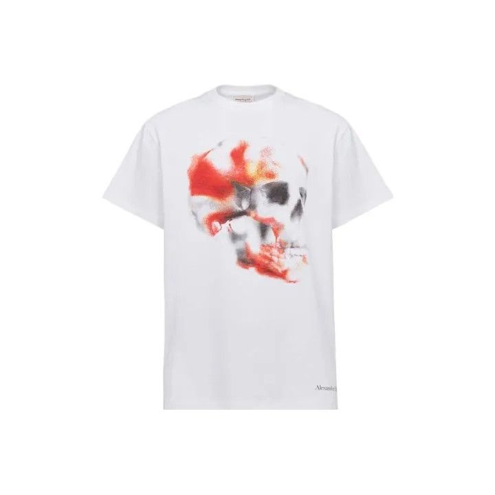 Alexander McQueen Alexander McQueen Obscured Skull T-Shirt for Men 0079 Size US L / EU 52-54 / 3 - 2 Thumbnail