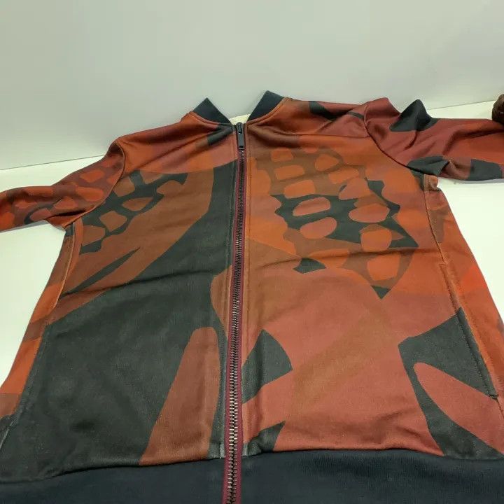 Alexander McQueen Alexander McQueen Red Patterned Baseball Jacket 0079 Size US L / EU 52-54 / 3 - 8 Thumbnail