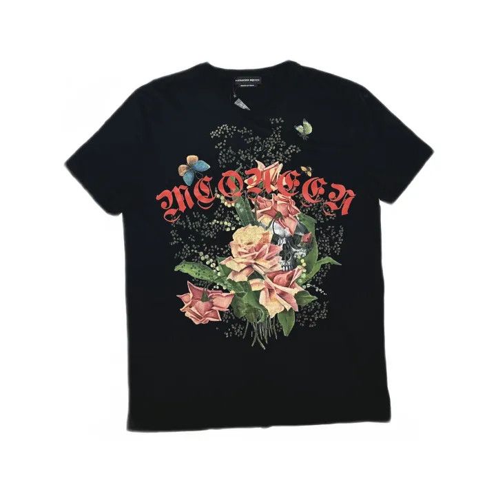 Alexander McQueen Alexander McQueen Skull and Rose T-Shirt 0079 Size US XL / EU 56 / 4 - 2 Thumbnail