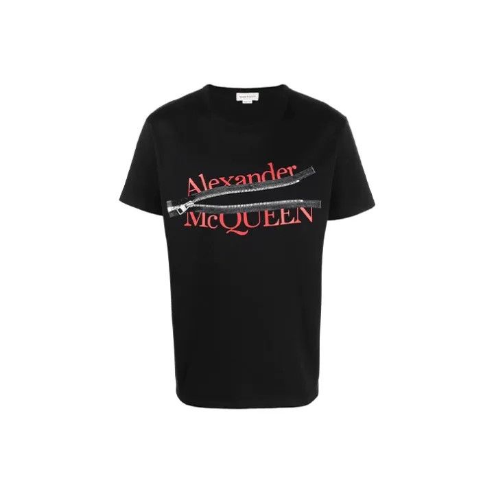 Alexander McQueen Alexander McQueen Black Graphic Tee for Men 0079 Size US S / EU 44-46 / 1 - 2 Thumbnail