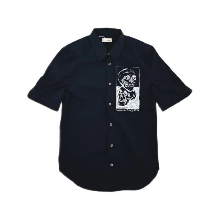 Alexander McQueen Alexander McQueen SS22 Skull Print Short Sleeve Shirt 0079 Size US M / EU 48-50 / 2 - 2 Thumbnail