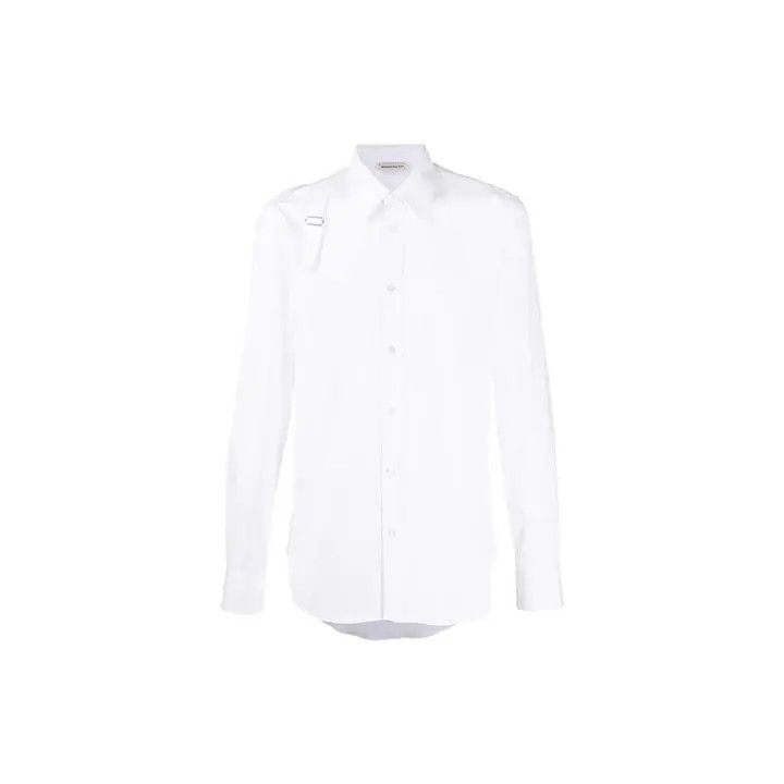 Alexander McQueen Alexander McQueen White Long Sleeve Button-Up Shirt 0079 Size US M / EU 48-50 / 2 - 2 Thumbnail