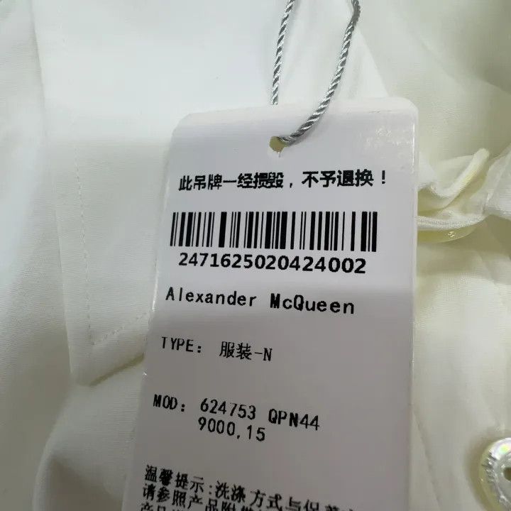 Alexander McQueen Alexander McQueen White Long Sleeve Button-Up Shirt 0079 Size US M / EU 48-50 / 2 - 4 Thumbnail