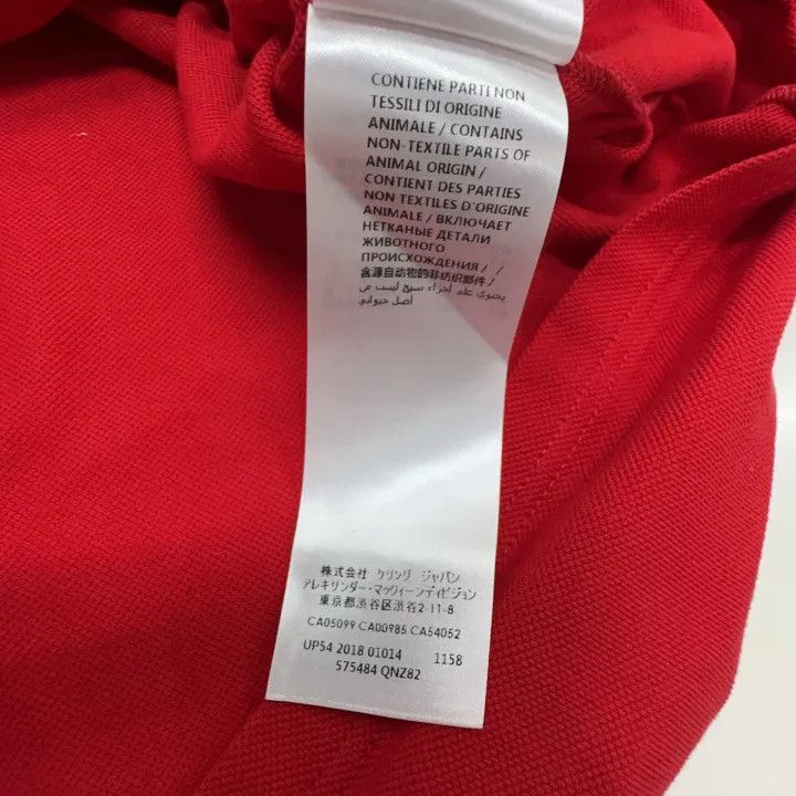 Alexander McQueen Alexander McQueen Red Short Sleeve Polo Shirt 0079 Size US L / EU 52-54 / 3 - 5 Thumbnail