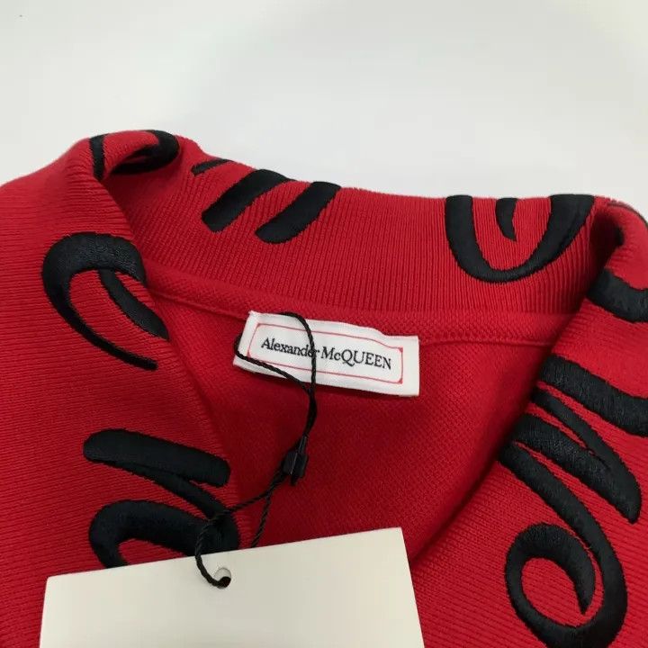 Alexander McQueen Alexander McQueen Red Short Sleeve Polo Shirt 0079 Size US L / EU 52-54 / 3 - 7 Thumbnail