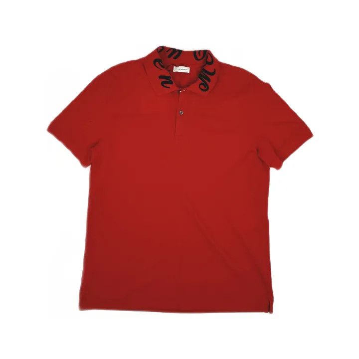 Alexander McQueen Alexander McQueen Red Embroidered Short Sleeve Polo 0079 Size US XL / EU 56 / 4 - 2 Thumbnail