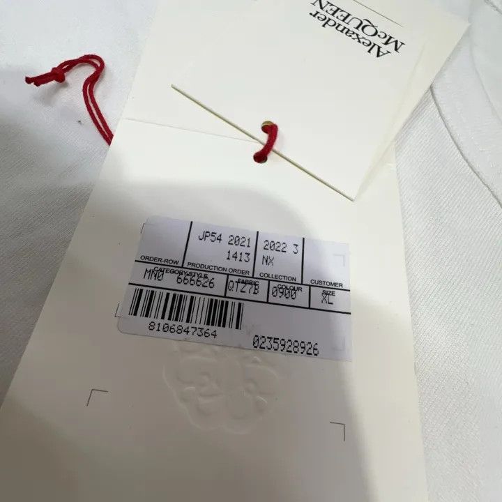 Alexander McQueen Alexander McQueen White Graphic Short Sleeve T-Shirt 0079 Size US XL / EU 56 / 4 - 4 Thumbnail