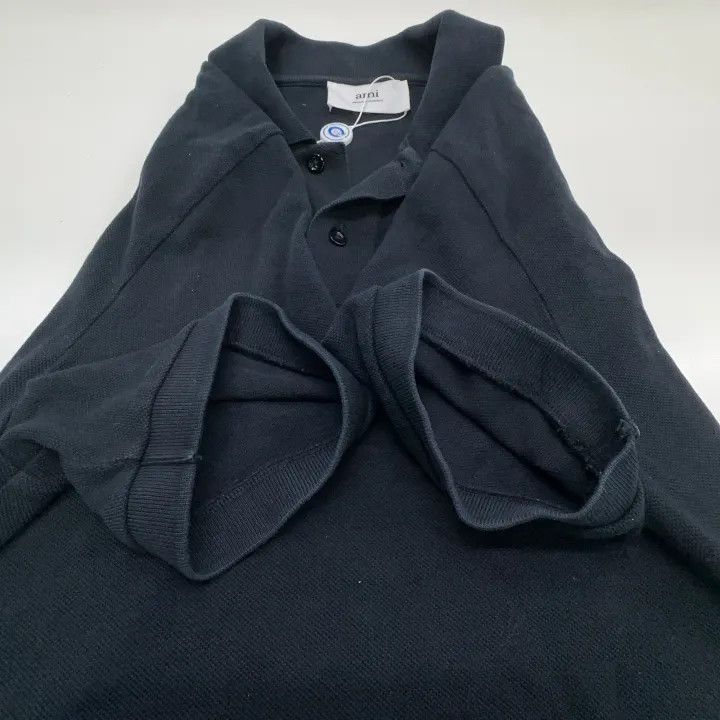 AMI AMI Love Logo Black Short Sleeve Polo 0079 Size US S / EU 44-46 / 1 - 7 Thumbnail