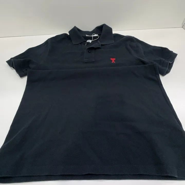 AMI AMI Love Logo Black Short Sleeve Polo 0079 Size US S / EU 44-46 / 1 - 9 Thumbnail