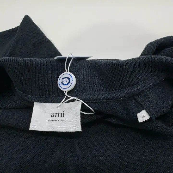 AMI AMI Love Logo Black Short Sleeve Polo 0079 Size US S / EU 44-46 / 1 - 5 Thumbnail
