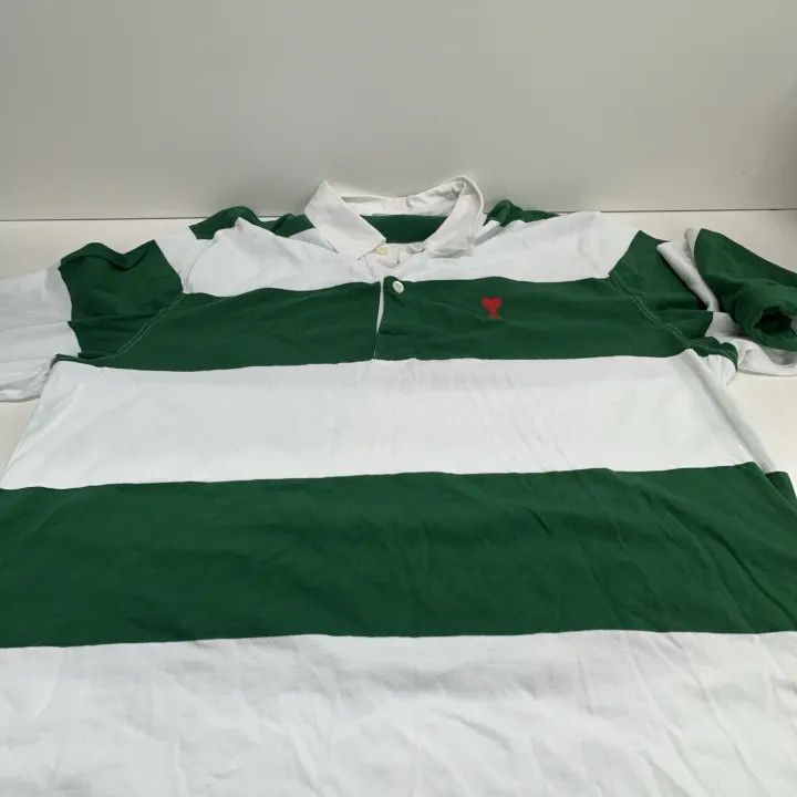 AMI AMI Striped Long Sleeve Polo Shirt for Men 0079 Size US XL / EU 56 / 4 - 8 Thumbnail