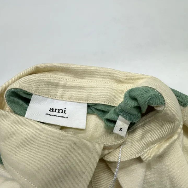 AMI Ami Casual Striped Long Sleeve Polo Shirt 0079 Size US S / EU 44-46 / 1 - 4 Thumbnail