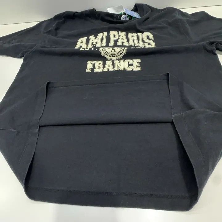 AMI Ami Paris Black Logo Print T-Shirt 0079 Size US XXL / EU 58 / 5 - 10 Thumbnail